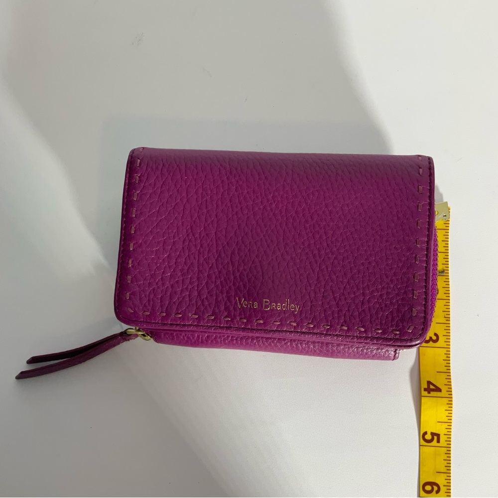 Vera Bradley Full Zip & Snap Closure Wallet Fabric Interior Cash & Card Slots - Picture 14 of 15